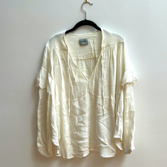 Rachel Comey cream blouse with detailing and tie neck - Picture 1 of 3